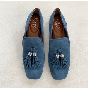 Franco Sarto blue suede loafers